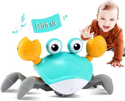 Picture of Control future Crawling Crab Baby Toy - Infant Tummy Time Toys 3 4 5 6 7 8 9 10 11 12 Babies Boy 3-6 6-12 Learning Crawl 9-12 12-18 Walking Toddler 36 Months Old Music Development 1st Birthday Gifts