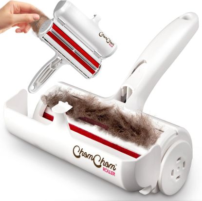 Picture of Chom Chom Roller Pet Hair Remover and Reusable Lint Roller - ChomChom Cat and Dog Hair Remover for Furniture, Couch, Carpet, Clothing and Bedding - Portable, Multi-Surface Fur Removal Tool