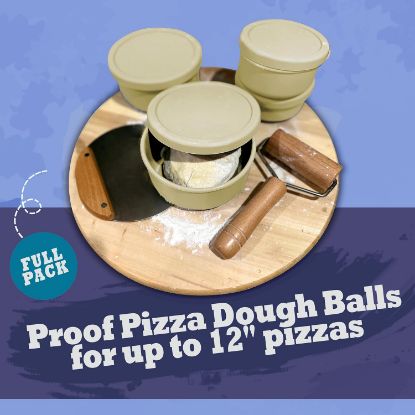 Picture of Ultimate Pizza Dough Proofing Container Set – Airtight Food Containers with Lids, Dough Trays for Pizza, Dough Rising Bucket with Lid, Storage Pack & More