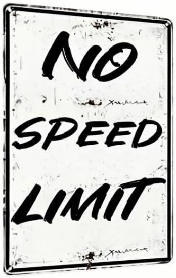Picture of Save 50% with code  TC9OQ62D !!! Carastora No Speed Limit Metal Sign – Rustic Tin Wall Decor for Boys’ Room, Car Enthusiasts, and Roadside Themes – 8 x 12 Inch (2)
